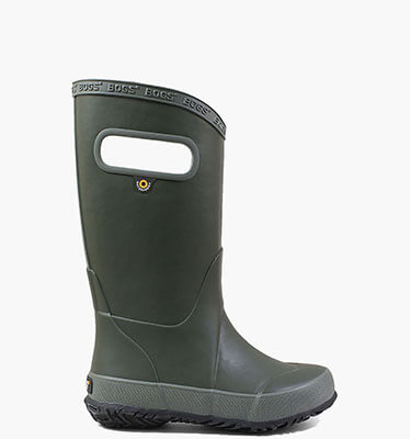 Rainboot Solid Kids' Lightweight Waterproof Boots in Dark Green for $37.90