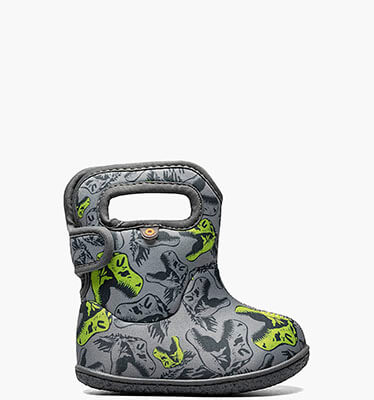 Baby Bogs Cool Dinos Toddler Rain Boots in Gray Multi for $39.90