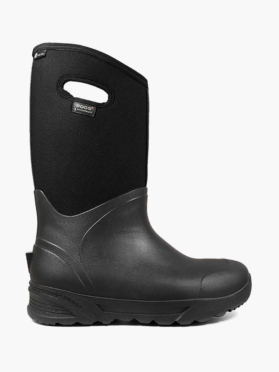 tall black snow boots