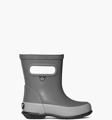 Skipper Solid Kids' Rain Boots in Gray for $38.00