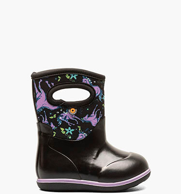 Baby Classic Unicorn Awesome Toddler Rain Boots in Black Multi for $62.70