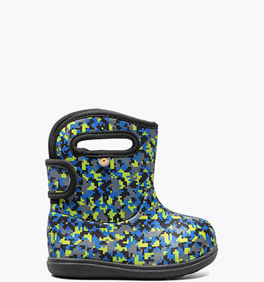 Baby Bogs II Digital Maze Toddler Rain Boots in Black Multi for $57.00