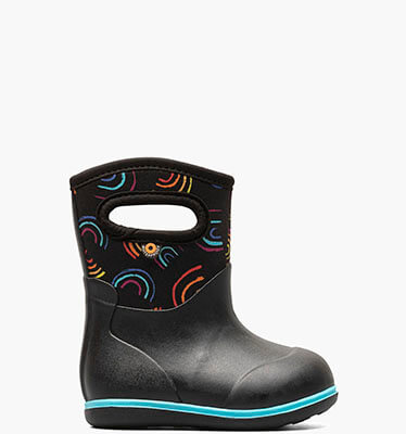 Baby Classic Wild Rainbows Toddler Rainboots in Black Multi for $55.00