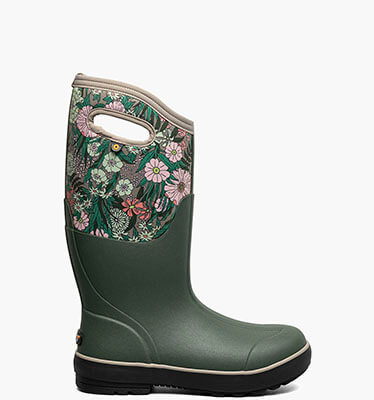 Classic II Vintage Floral Women's Farm Boots in Green Multi for $120.00