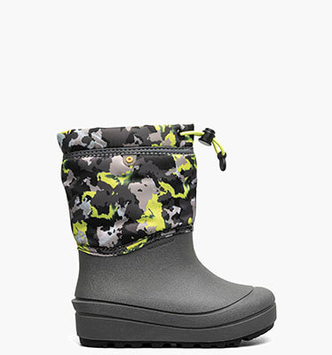 Snow Shell Boot Camo Texture Kids' Winter Boots in Gray Multi for $65.00