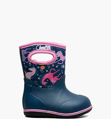 Baby Classic Unicorn Meadow Waterproof Baby Boots in Indigo Multi for $55.00