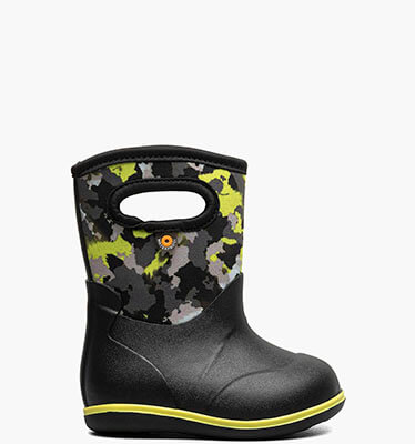 Baby Classic Camo Textures Waterproof Baby Boots in Black Multi for $55.00