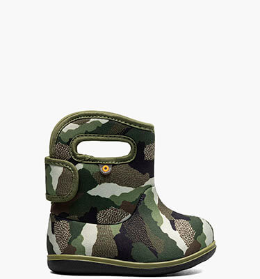 Baby Bogs II Camo Landscapes Waterproof Baby Boots in Green Multi for $55.00