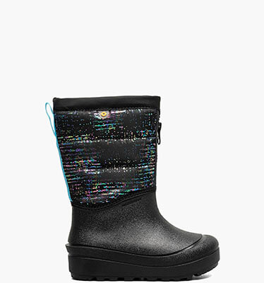 Snow Shell Zip Metallic Stripes Kids' Winter Boots in Black Multi for $65.00