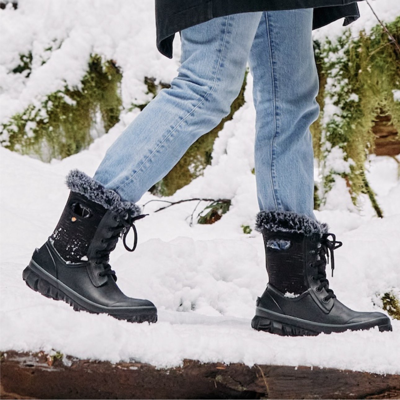 Image features the women's Arcata boot in the snow.