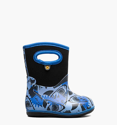 Baby Classic Sharks Waterproof Baby Boots in Blue Multi for $55.00