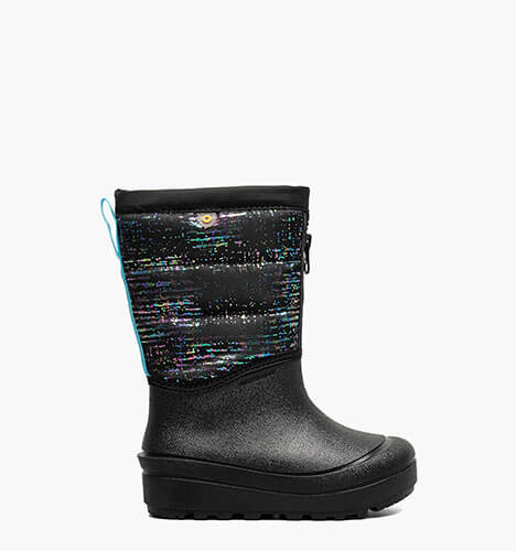 Snow Shell Zip Metallic Stripes Kids' Winter Boots in Black Multi for $65.00