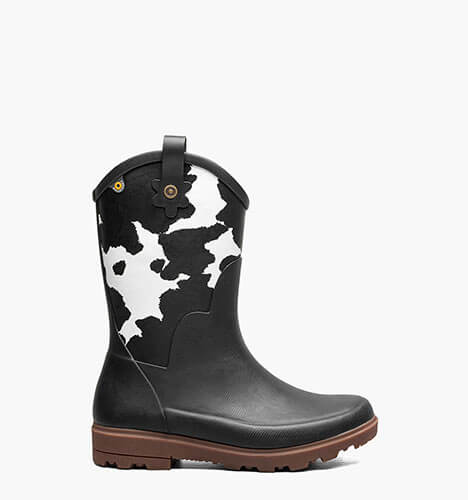 Lil' Jolene Kids Rain Boots in Black w/White for $65.00